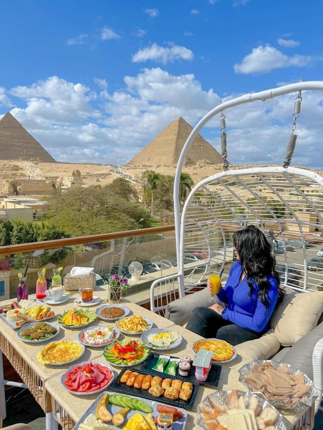Tree Lounge Pyramids View Inn , Sphinx Giza Kafret el-Gabal Dış mekan fotoğraf