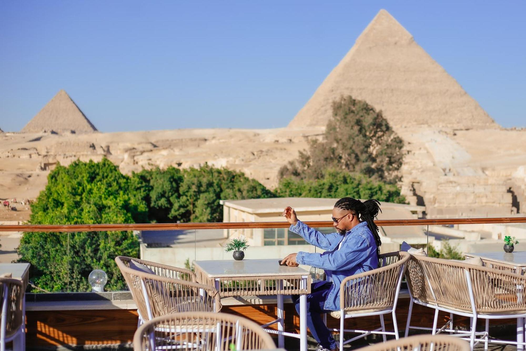 Tree Lounge Pyramids View Inn , Sphinx Giza Kafret el-Gabal Dış mekan fotoğraf
