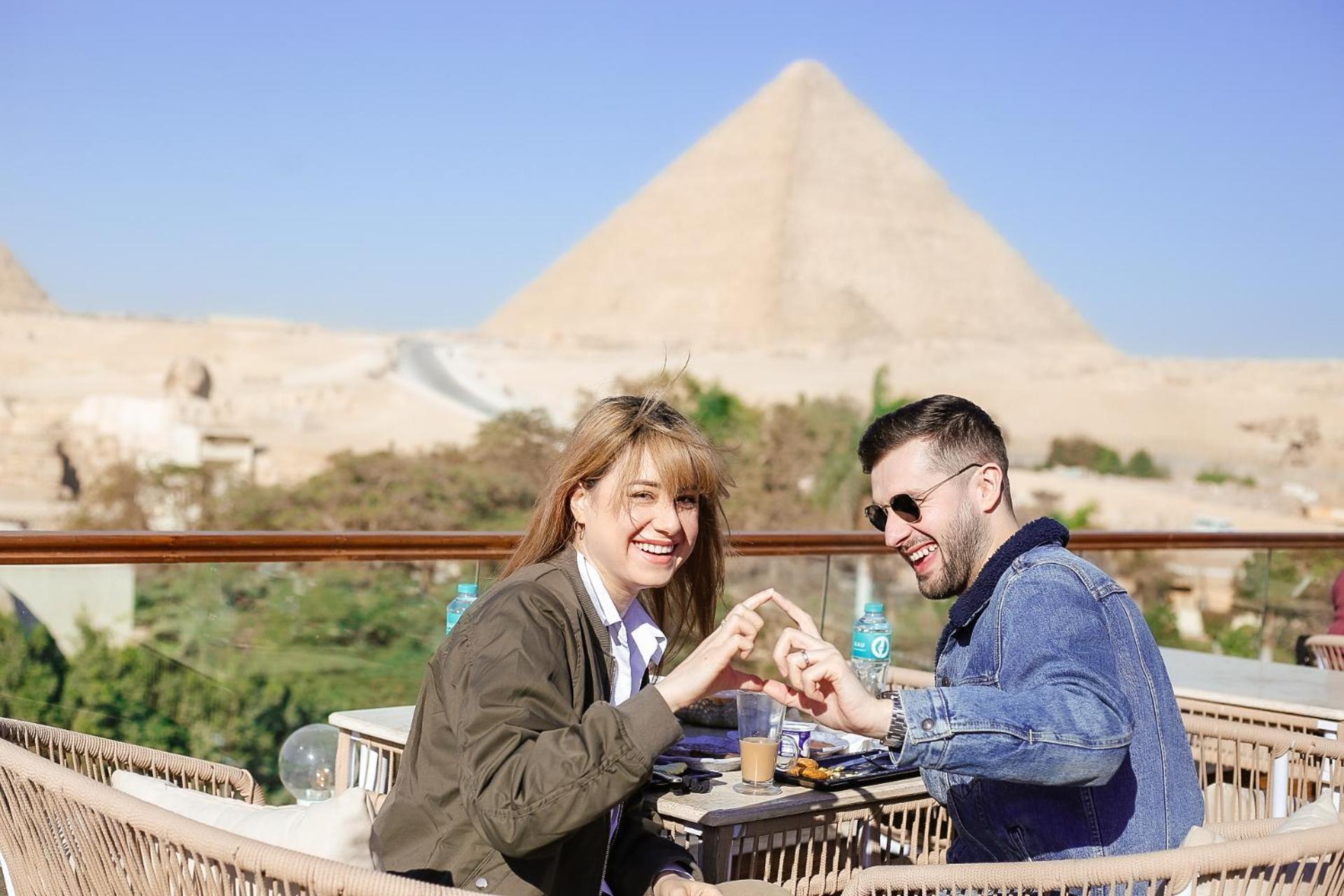 Tree Lounge Pyramids View Inn , Sphinx Giza Kafret el-Gabal Dış mekan fotoğraf