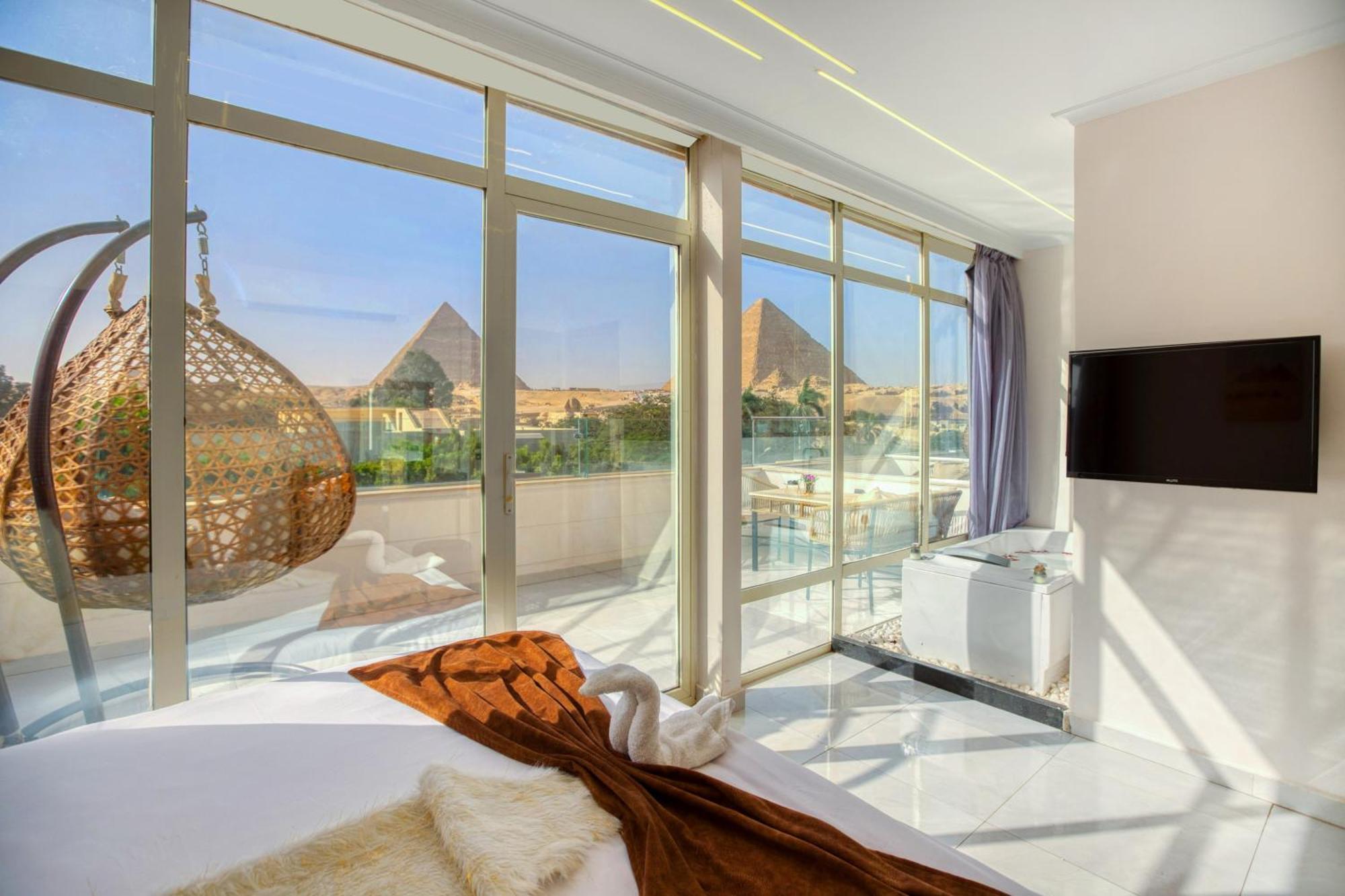 Tree Lounge Pyramids View Inn , Sphinx Giza Kafret el-Gabal Dış mekan fotoğraf