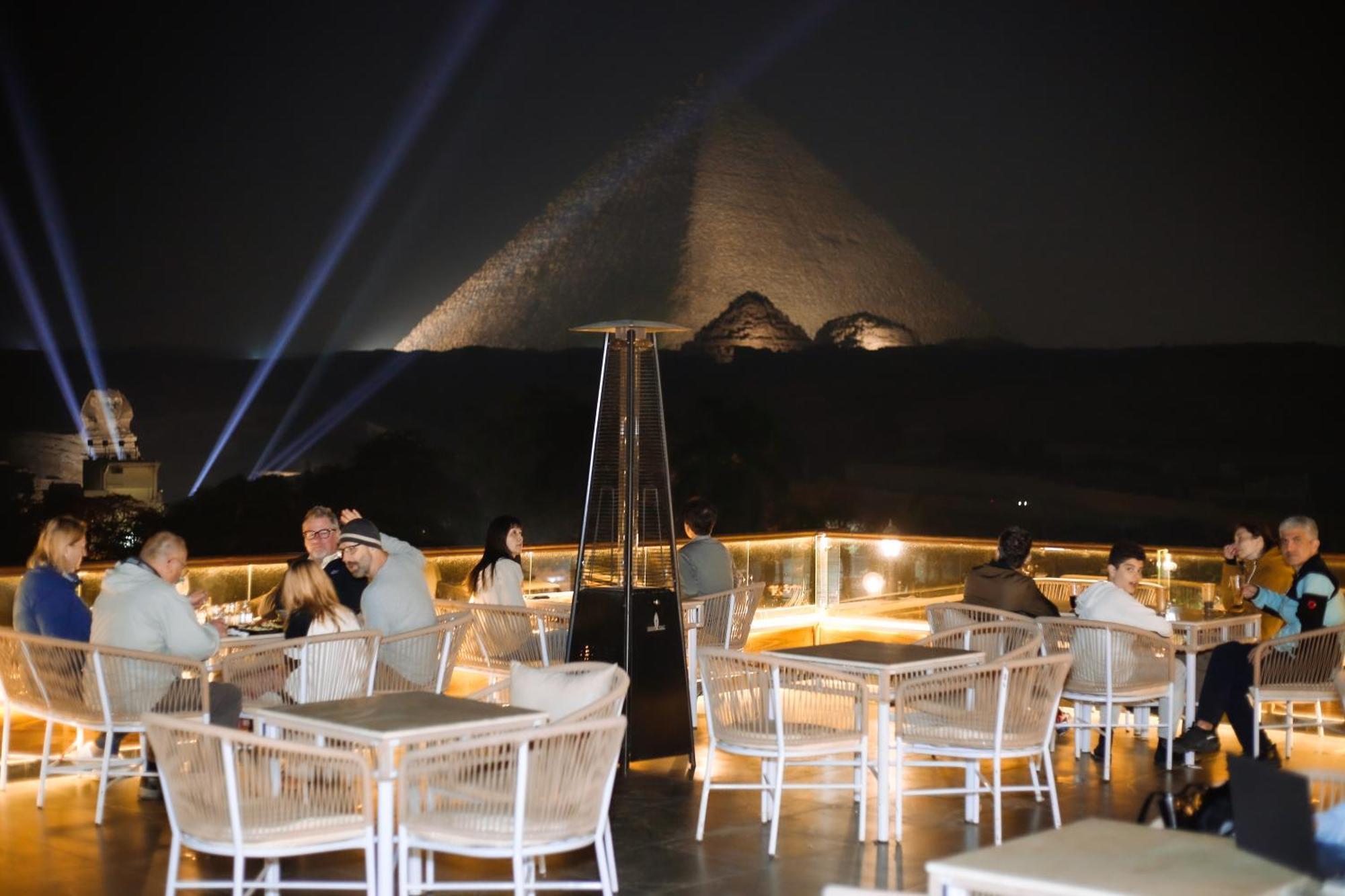 Tree Lounge Pyramids View Inn , Sphinx Giza Kafret el-Gabal Dış mekan fotoğraf