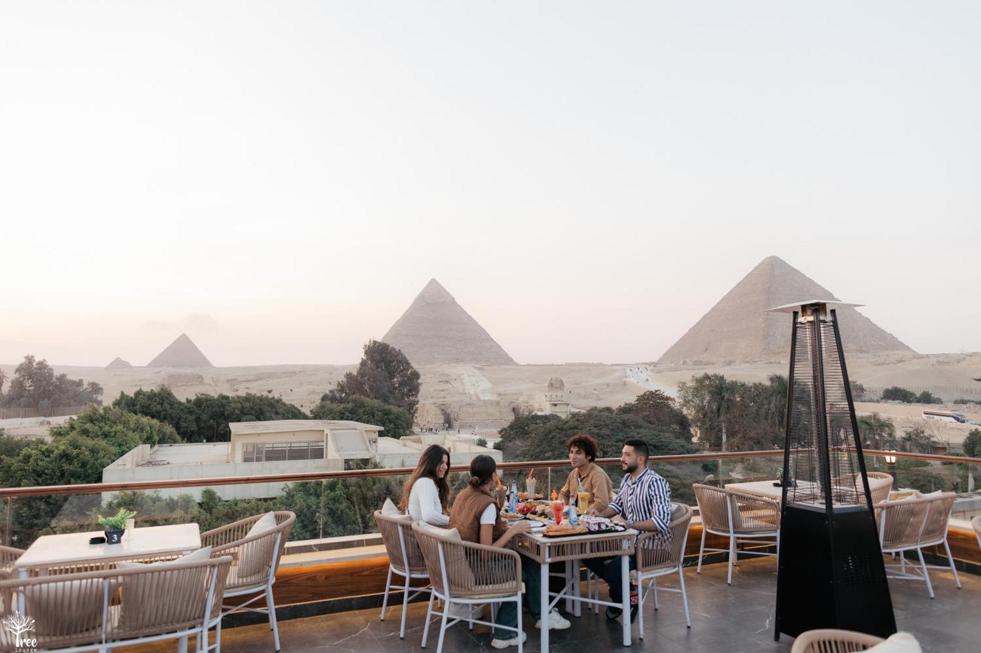 Tree Lounge Pyramids View Inn , Sphinx Giza Kafret el-Gabal Dış mekan fotoğraf